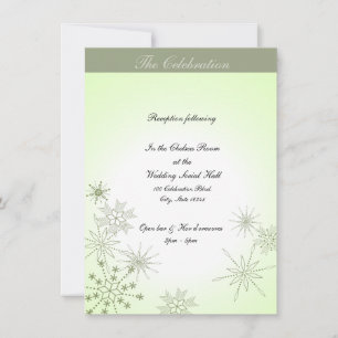 Invitation Flammes de neige d'hiver Bayberry Green