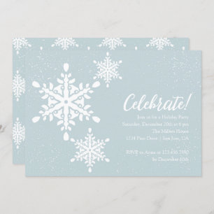 Invitation Flammes de neige Noël Fête