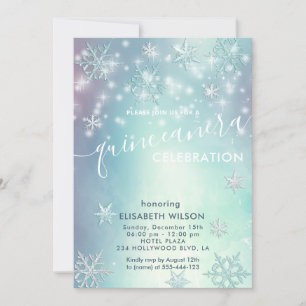 Invitation Flammes de neige Quinceañera Invitat