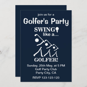 Invitation Flâner Comme Une Fête De Golf