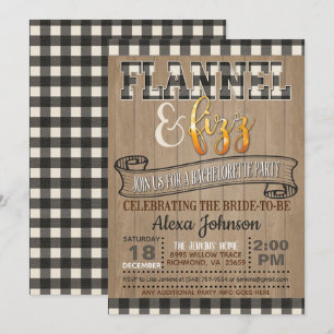 Invitation Flannel et Fizz Bachelorette Party - Blanc