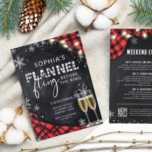 Invitation Flannel Fling Fall Bachelorette Party Week-end