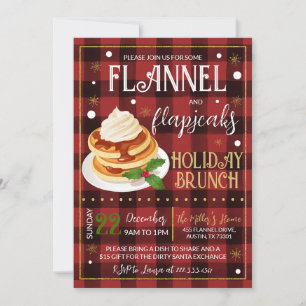 Invitation Flannels Flapjacks Noël