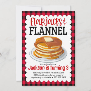 Invitation Flapjacks et Flannel Pancake Anniversaire Invitati