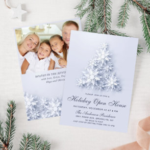 Invitation Flèches de neige 3D Christmas Tree Holiday Open Ho