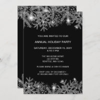 Flèches de neige en argent noir Fête moderne