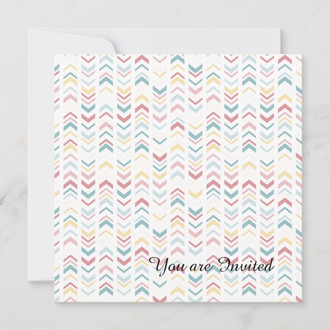 Invitation Flèches pastel (Devant)