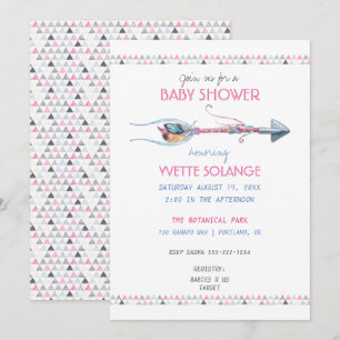 Invitation Flèches Tribales Aquarelle pour Toute Occasion