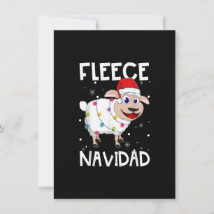 Invitation Fleece Navidad Funny Feliz Feliz Lumières