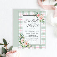 Fleur aquarelle | Pastel Plaid Fête des mariées