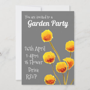 Invitation Fleur Billy Jaune Bouton Jardin fonction