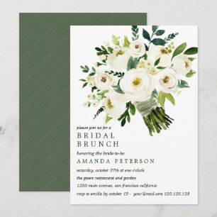 Invitation Fleur blanche   Bride Bouquet Mariage Bridal Brunc