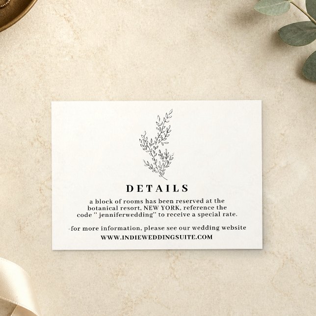 Invitation Fleur Boho Détails de mariage automne Clair (Créateur téléchargé)