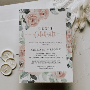 Invitation Fleur classique géométrique Fêtons la fête