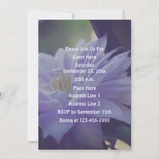 Invitation Fleur Clematis au nid