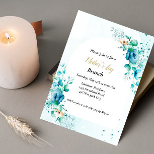Invitation Fleur d'aquarelle Fête des mères Invita