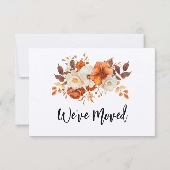 Invitation fleur d'automne rustique nouvelle adresse faire-pa (Devant)