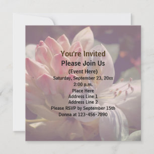 Invitation Fleur d'azalée blanche