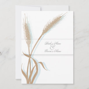 Invitation Fleur de blé de mariage vintage