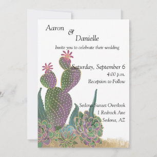 Invitation Fleur de Cactus de Sedona