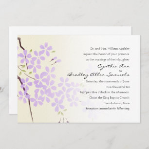 Invitation Fleur de cerisier pourpre