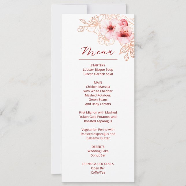 Invitation Fleur de cerisier rose blanc mariage    (Devant)