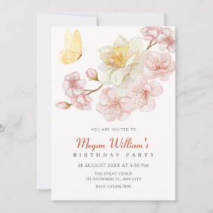 Invitation Fleur de chair fleurie