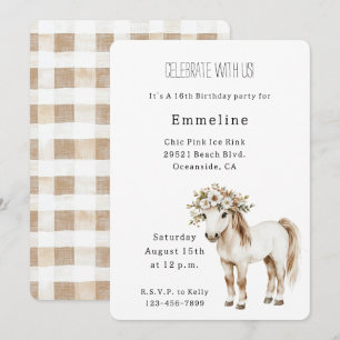 Invitation Fleur de Cheval 16e Anniversaire