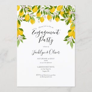 Invitation Fleur de citron vert Parti d'engagement