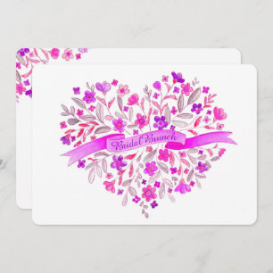 Invitation Fleur de coeur Bouquet art nuptiale Brunch