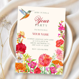 Invitation Fleur de floraison aquarelle