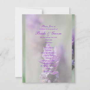 Invitation Fleur de lavande violette mariage Personnaliser