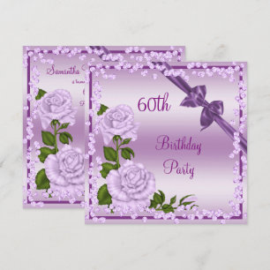 Invitation Fleur de lilas, Rubans et Diamants 60e Anniversair