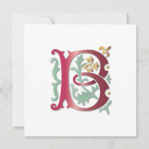 Invitation Fleur de lis B Monogramme