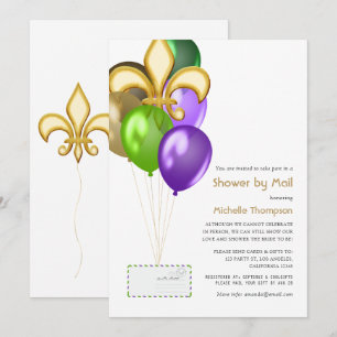 Invitation Fleur de Lis Balloon Bébé ou Fête des mariées par 