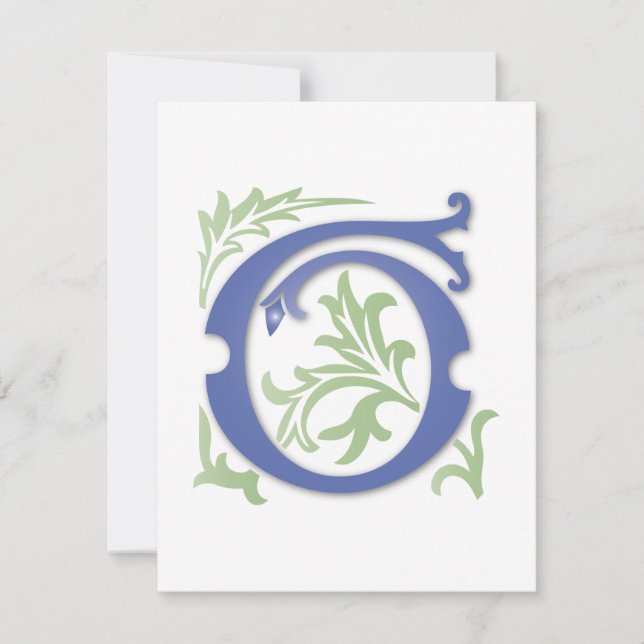 Invitation Fleur de lis G Monogramme (Devant)