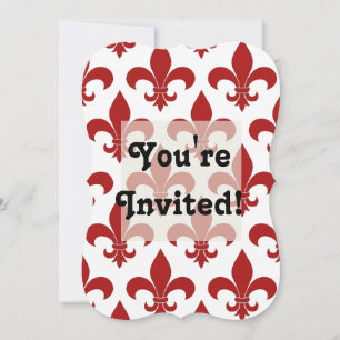 Invitation Fleur de lis Motif