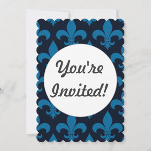 Invitation Fleur de lis Motif