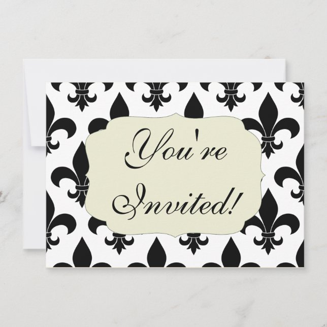 Invitation Fleur de lis Motif Classic (Devant)