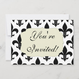 Invitation Fleur de lis Motif Classic