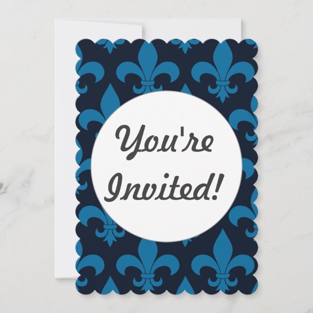 Invitation Fleur de lis Motif Classic (Devant)