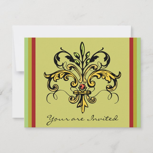 Invitation Fleur de lis Xmas (Devant)