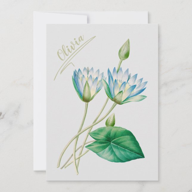 Invitation Fleur de lotus égyptienne vintage (Devant)