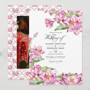 Invitation Fleur de Lotus Mariage Indien