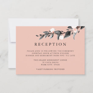 Invitation Fleur de lune   MARIAGE RÉCEPTION ENCLOS rose