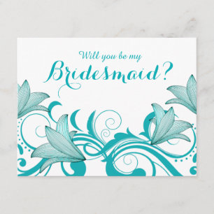 Invitation Fleur de Lyrica Serez-Vous Ma Femme D'Accueil ?   