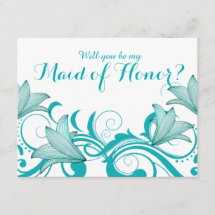 Invitation Fleur de Lyrica Serez-vous ma servante d'honneur ?