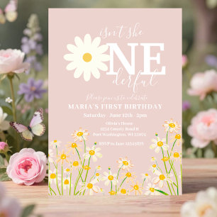 Invitation Fleur de Marguerite 1er Anniversaire