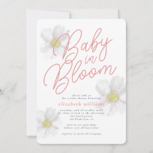 Invitation Fleur de marguerite blanche Baby in Bloom Baby S