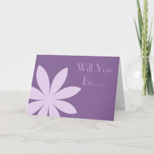 Invitation Fleur de Marguerite Violette Sois Ma Demoiselle d'